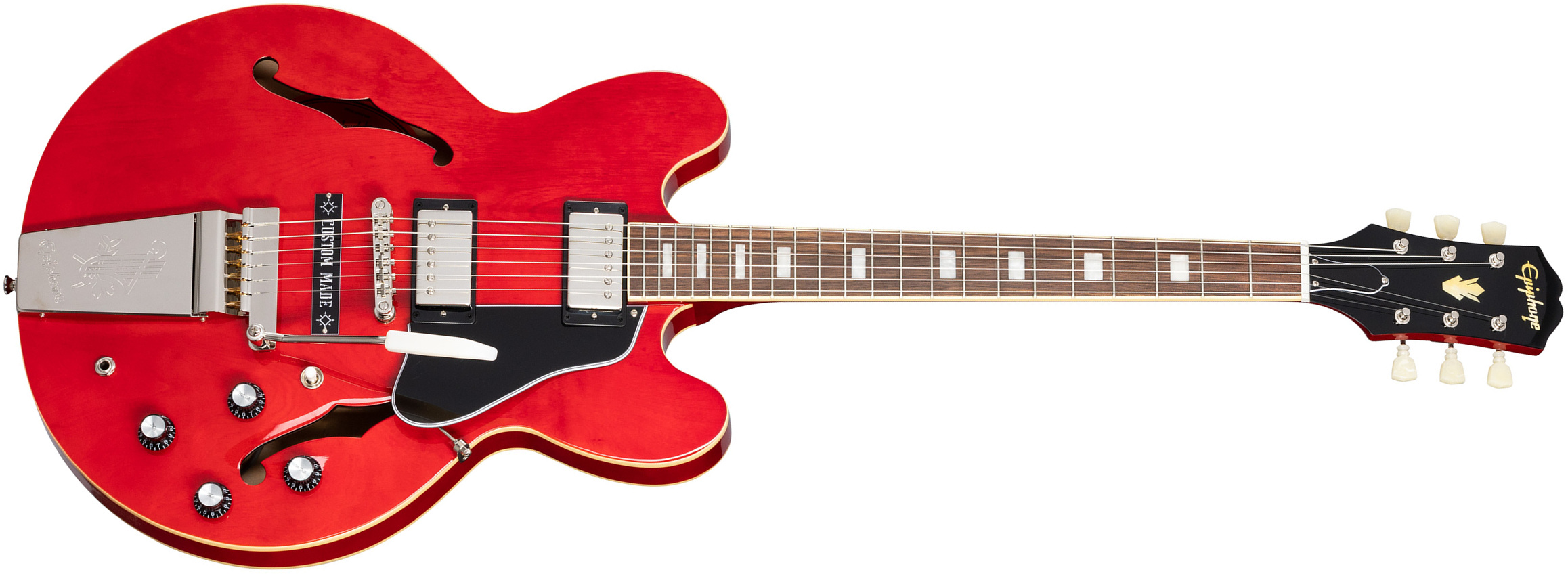 Epiphone Joe Bonamassa Es-335 1962 2h Trem Lau - Sixties Cherry - Guitare Électrique Signature - Main picture