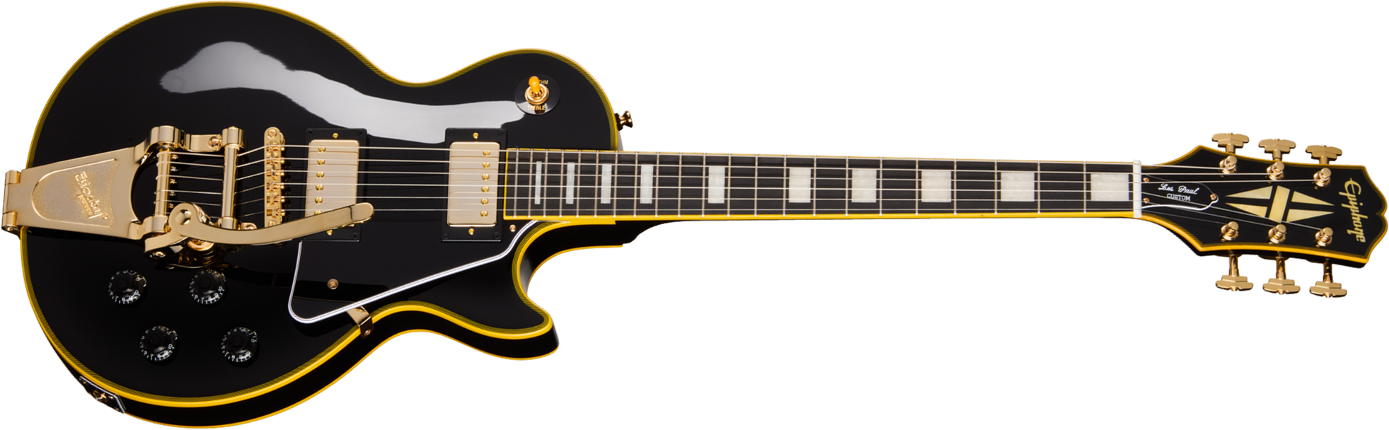 Epiphone Joe Bonamassa Les Paul Custom 1959 Bigsby Ltd Signature 2h Trem Ebo - Antique Ebony - Guitare Électrique Single Cut - Main picture
