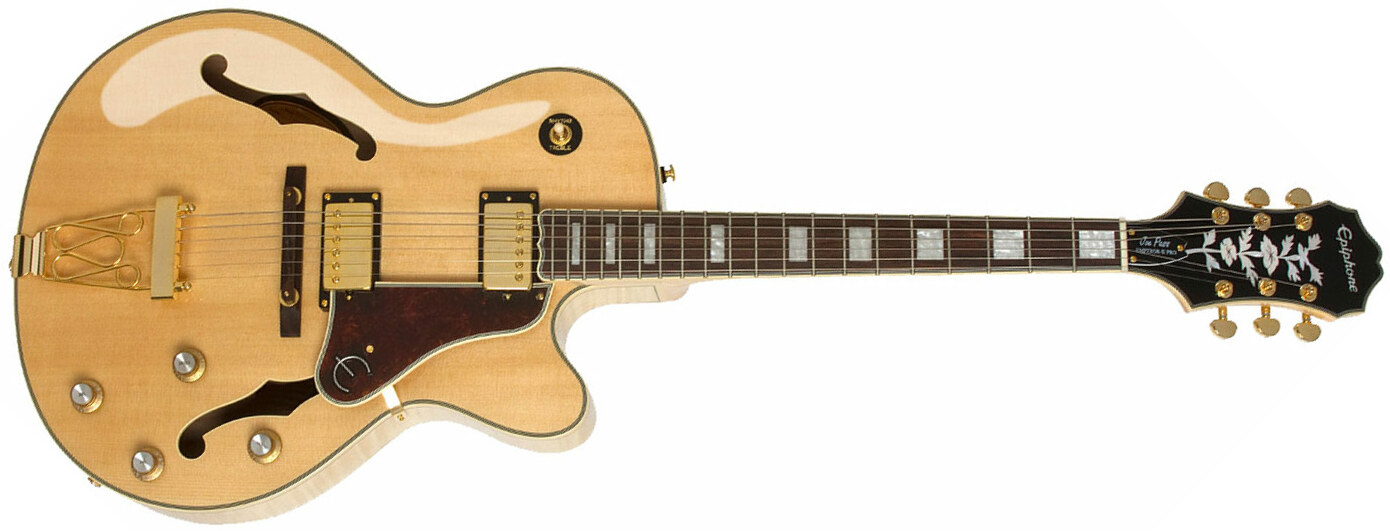 Epiphone Joe Pass Emperor Ii Pro Hh Ht Rw - Natural - Guitare Électrique 3/4 Caisse & Jazz - Main picture