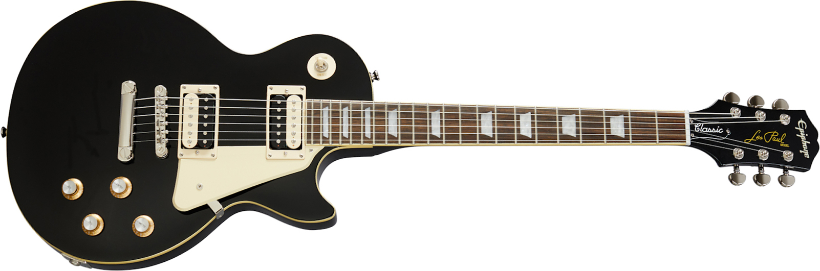 Epiphone Les Paul Classic Modern 2020 2h Ht Lau - Ebony - Guitare Électrique Single Cut - Main picture