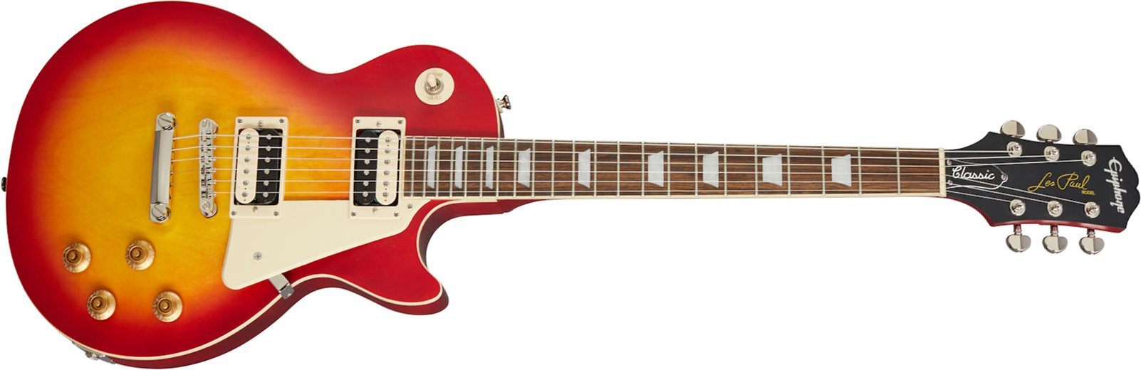 Epiphone Les Paul Classic Worn 2020 Hh Ht Rw - Worn Heritage Cherry Sunburst - Guitare Électrique Single Cut - Main picture