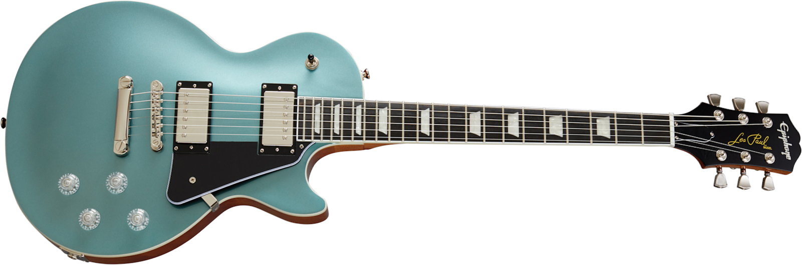 Epiphone Les Paul Modern 2h Ht Eb - Faded Pelham Blue - Guitare Électrique Single Cut - Main picture