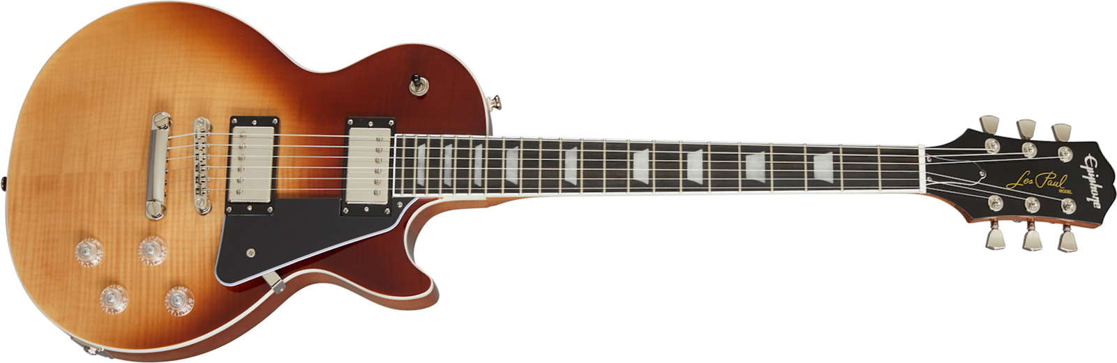 Epiphone Les Paul Modern Figured Ht Hh Eb - Caffe Latte Fade - Guitare Électrique Single Cut - Main picture