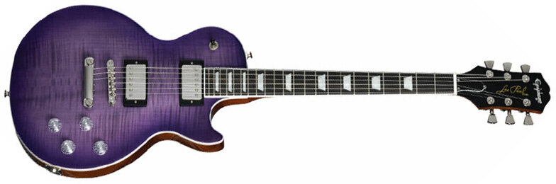 Epiphone Les Paul Modern Figured Inspired By 2h Ht Eb - Purple Burst - Guitare Électrique Single Cut - Main picture