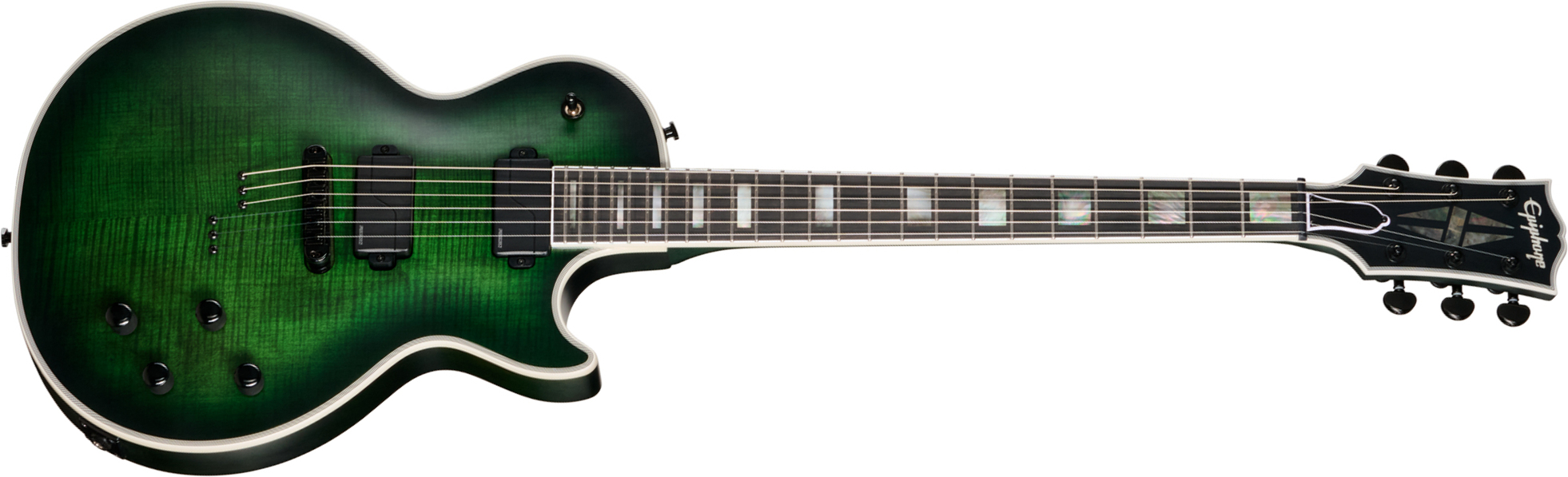 Epiphone Les Paul Prophecy Modern 2h Fishman Fluence Ht Eb - Forest Phantom Satin - Guitare Électrique Single Cut - Main picture