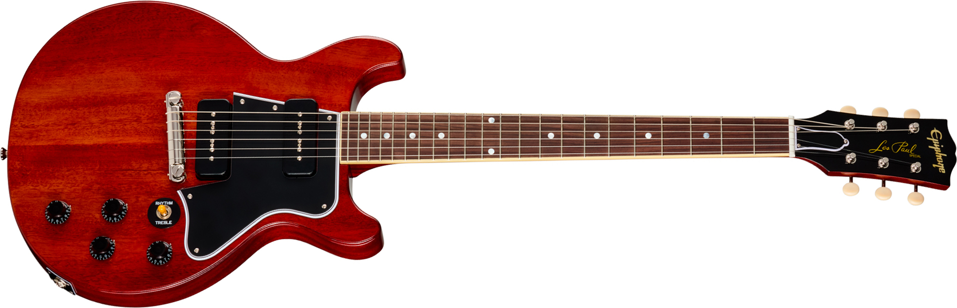 Epiphone Les Paul Special 1960 Dc Reissue Ibc 2s P90 Gibson Ht Rw - Cherry Red - Guitare Électrique Double Cut - Main picture
