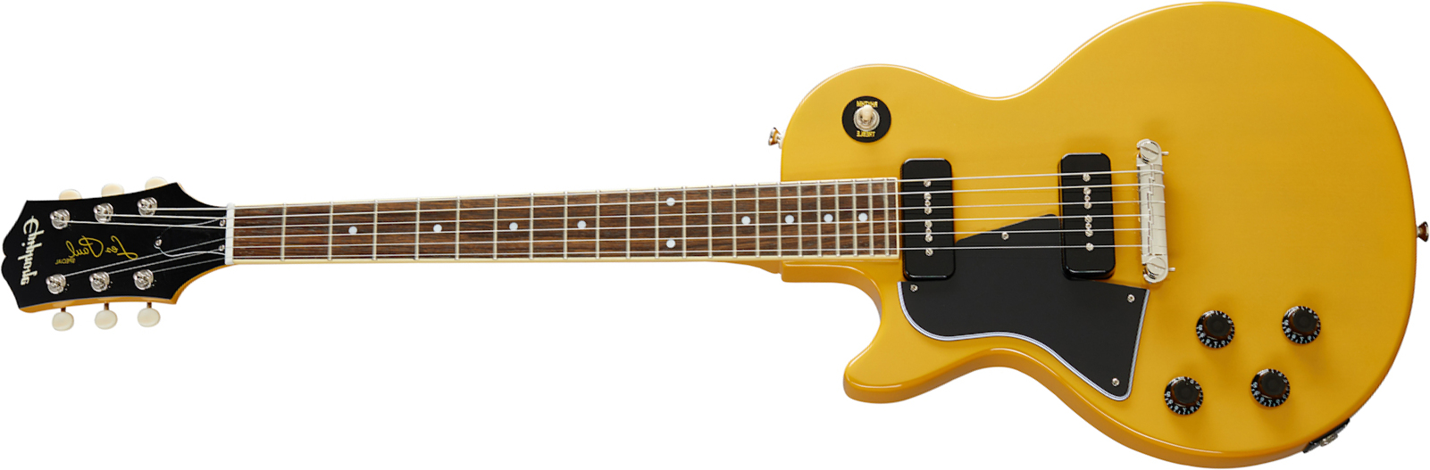 Epiphone Les Paul Special Lh Original Gaucher 2s P90 Ht Lau - Tv Yellow - Guitare Électrique Gaucher - Main picture