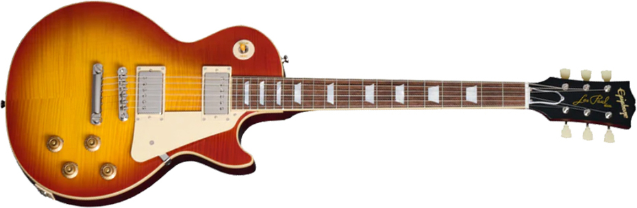 Epiphone Les Paul Standard 1959 Igc 2h Gibson Ht Lau - Washed Cherry Sunburst - Guitare Électrique Single Cut - Main picture