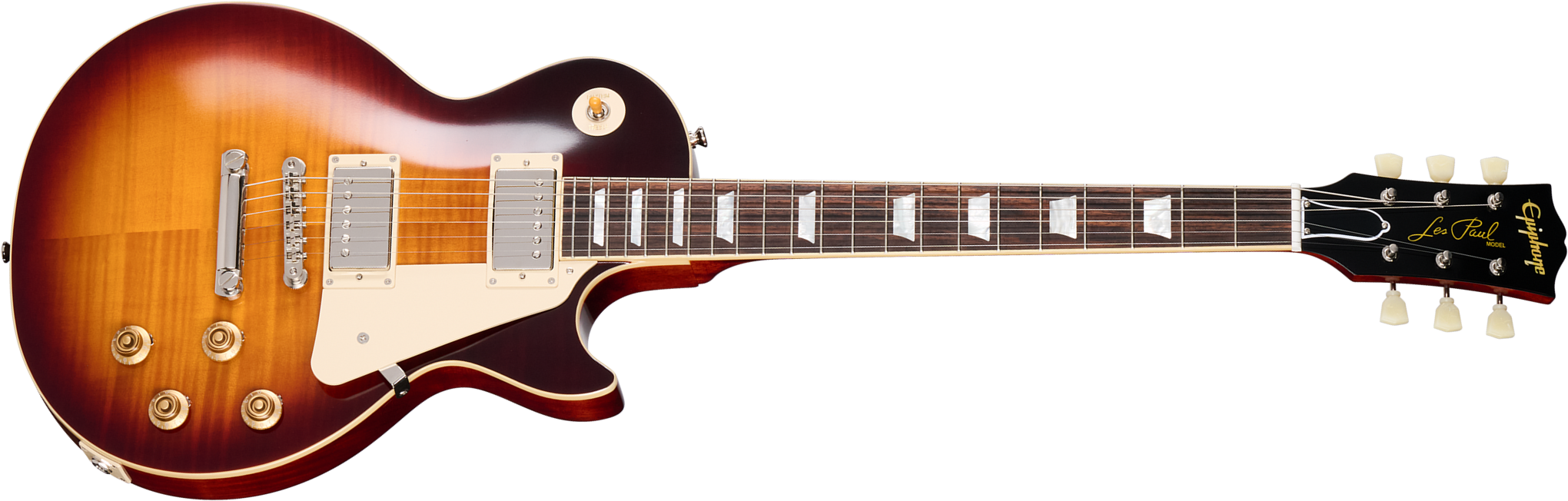 Epiphone Les Paul Standard 1959 Reissue I.b.g.c  2h Gibson Ht Rw - Washed Bourbon Burst - Guitare Électrique Single Cut - Main picture