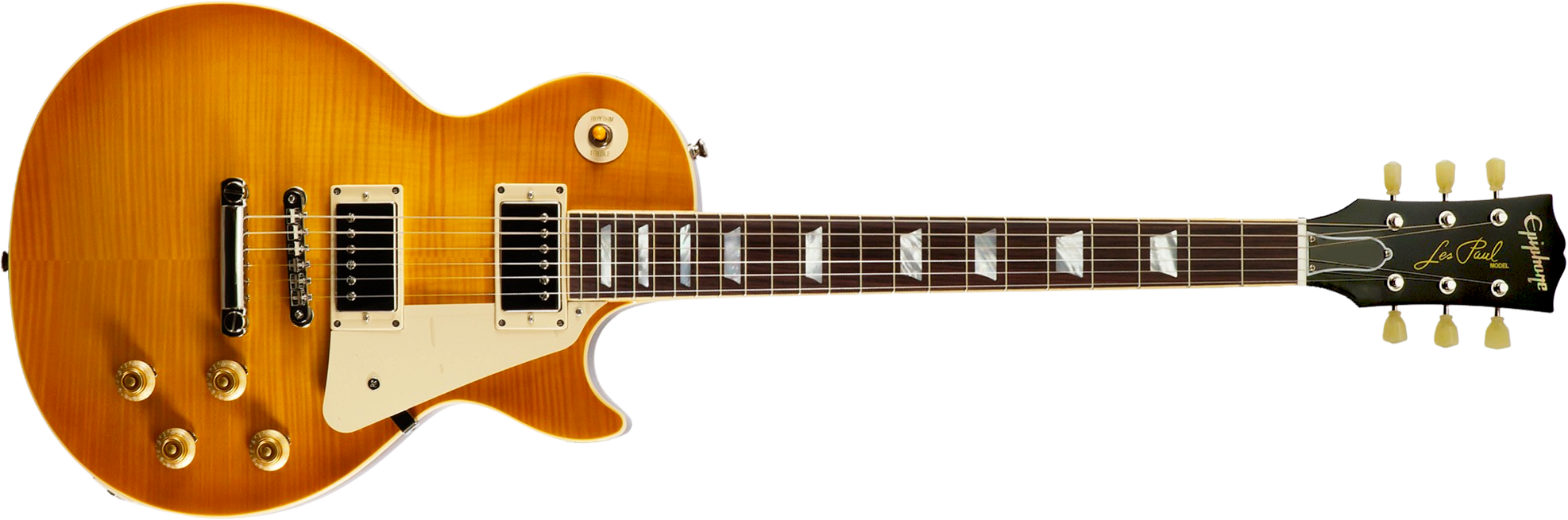 Epiphone Les Paul Standard 1959 Reissue Igc 2h Gibson Ht Rw - Lemon Burst - Guitare Électrique Single Cut - Main picture