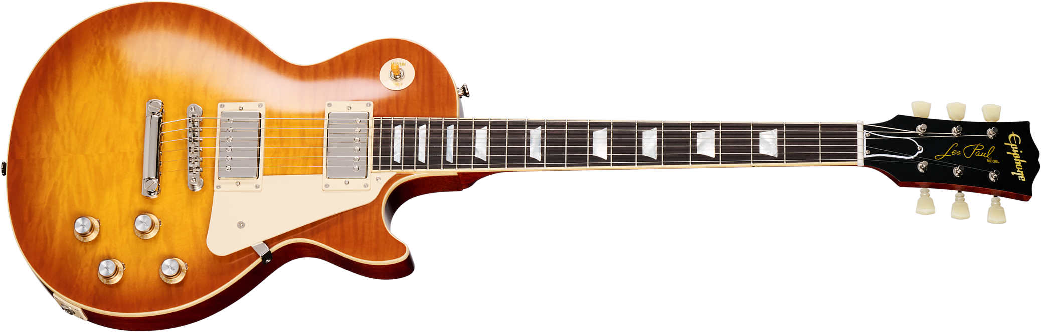 Epiphone Les Paul Standard 1960 Reissue Ins.by.g.c 2h Gibson Ht Rw - Iced Tea Burst - Guitare Électrique Single Cut - Main picture
