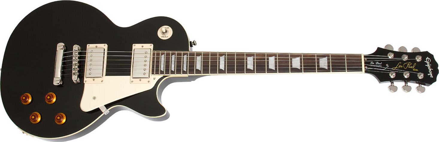 Epiphone Les Paul Standard 2018 Hh Ht Pf - Ebony - Guitare Électrique Single Cut - Main picture