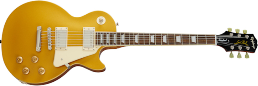 Epiphone Les Paul Standard 50s 2h Ht Rw - Metallic Gold - Guitare Électrique Single Cut - Main picture
