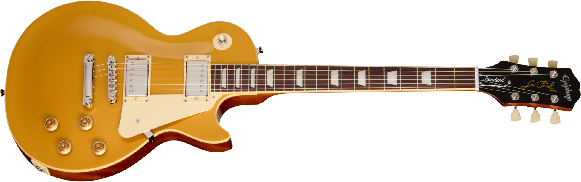 Epiphone Les Paul Standard 50s Ibg Original 2h Ht Rw - Goldtop - Guitare Électrique Single Cut - Main picture
