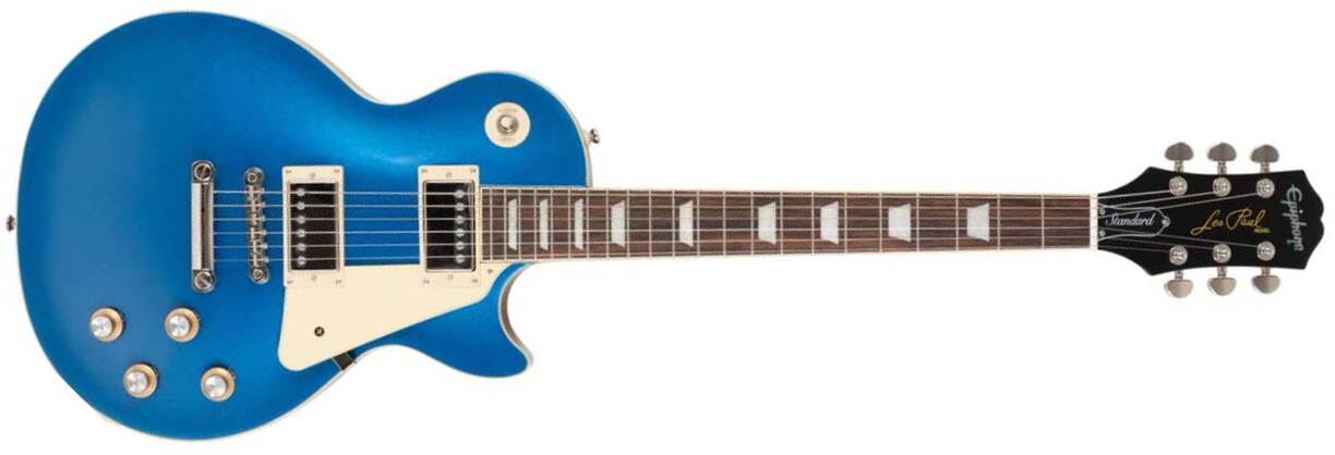 Epiphone Les Paul Standard 60s Ltd Ibg Original 2h Ht Lau - Candy Blue Metallic - Guitare Électrique Single Cut - Main picture