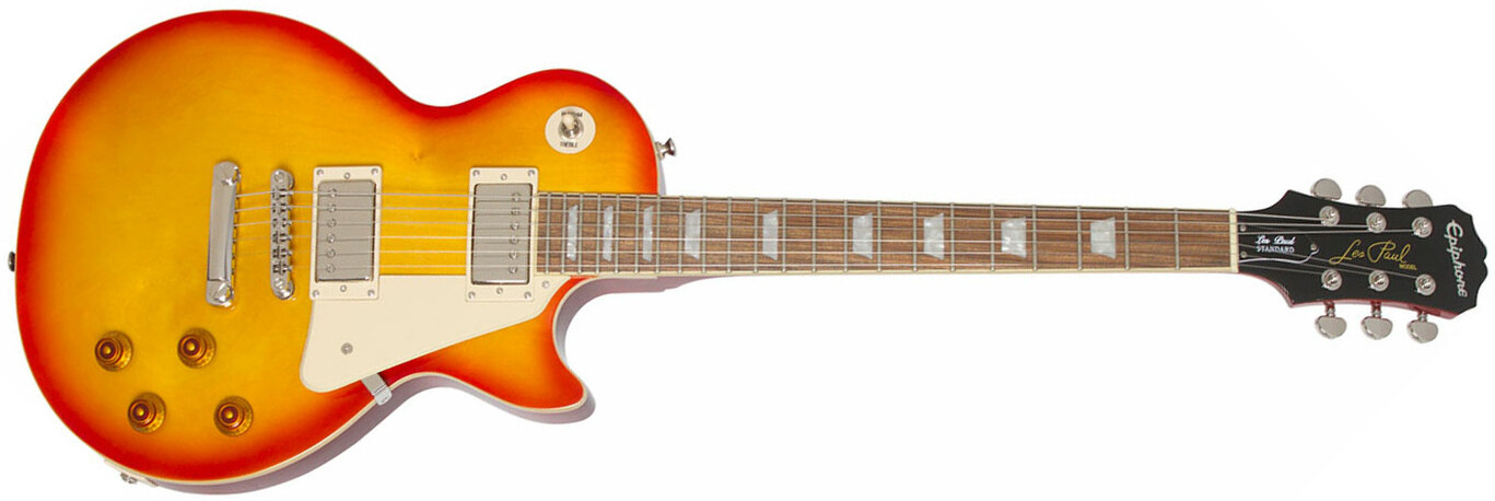 Epiphone Les Paul Standard Hh Ht Pf - Faded Cherry Sunburst - Guitare Électrique Single Cut - Main picture