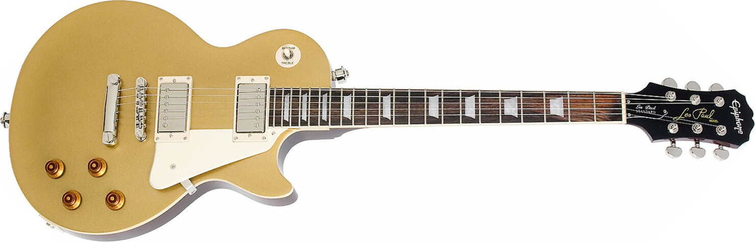Epiphone Les Paul Standard Hh Ht Pf - Metallic Gold - Guitare Électrique Single Cut - Main picture