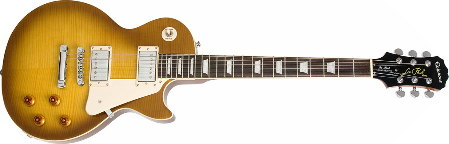 Epiphone Les Paul Standard Plus Top Pro Ch - Honey Burst - Guitare Électrique Single Cut - Main picture