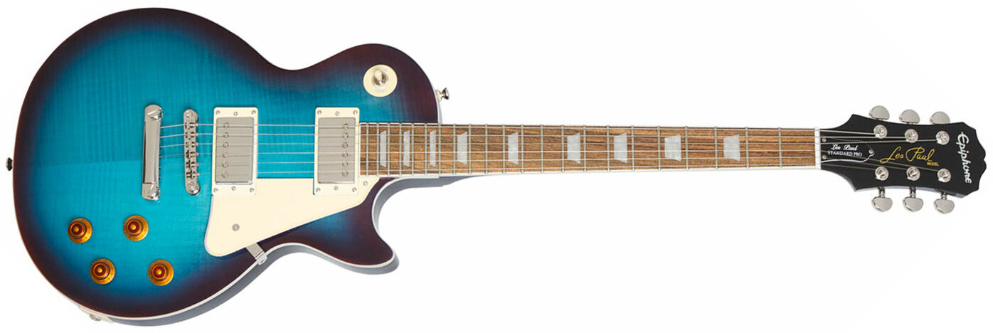 Epiphone Les Paul Standard Plus Top Pro Hh Ht Pf - Blueberry Burst - Guitare Électrique Single Cut - Main picture