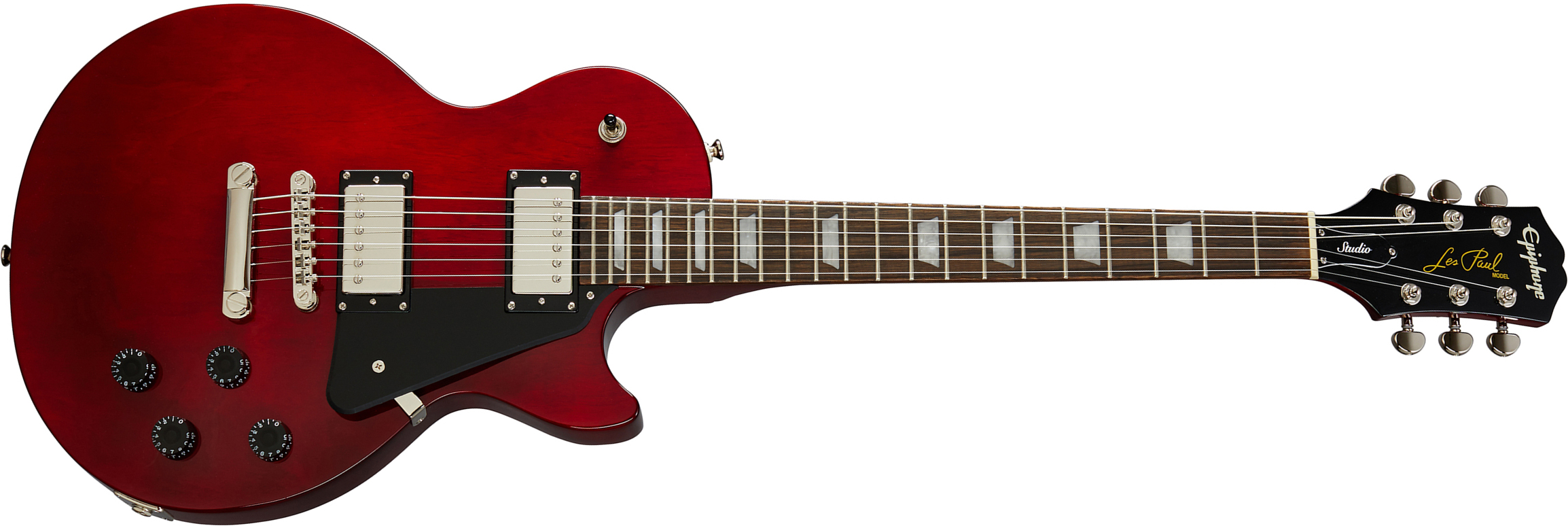 Epiphone Les Paul Studio 2h Ht Pf - Wine Red - Guitare Électrique Single Cut - Main picture