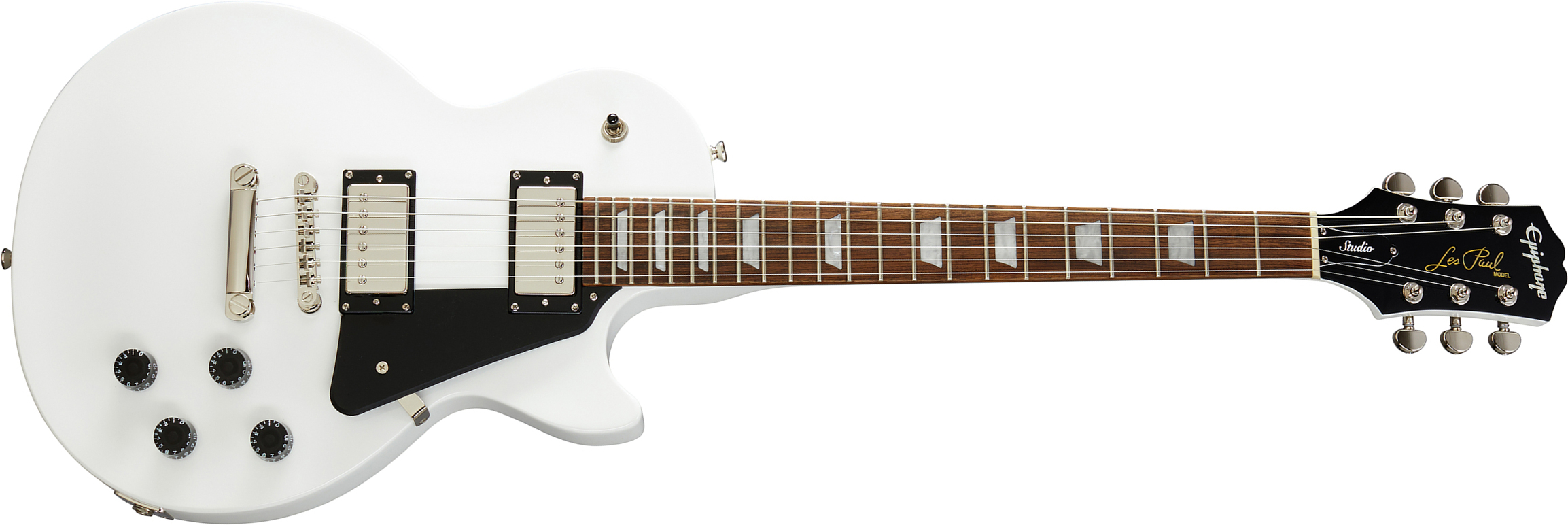 Epiphone Les Paul Studio 2h Ht Pf - Alpine White - Guitare Électrique Single Cut - Main picture