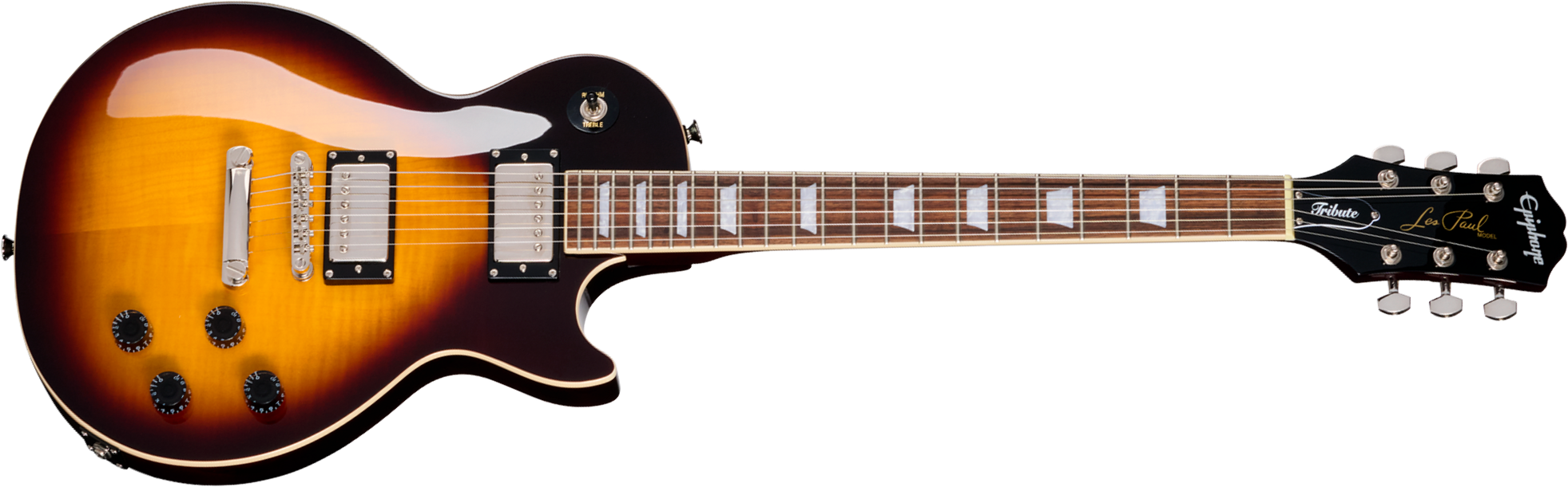 Epiphone Les Paul Tribute Plus Ibg 2h Ht Rw - Vintage Sunburst - Guitare Électrique Single Cut - Main picture