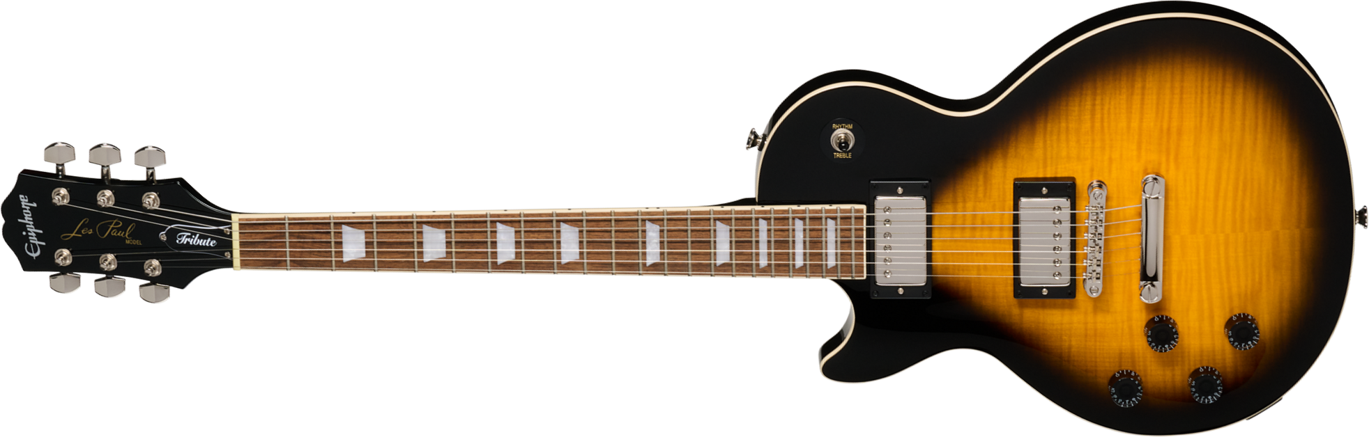 Epiphone Les Paul Tribute Plus Lh Gaucher Ibg 2h Ht Rw - Vintage Sunburst - Guitare Électrique Single Cut - Main picture