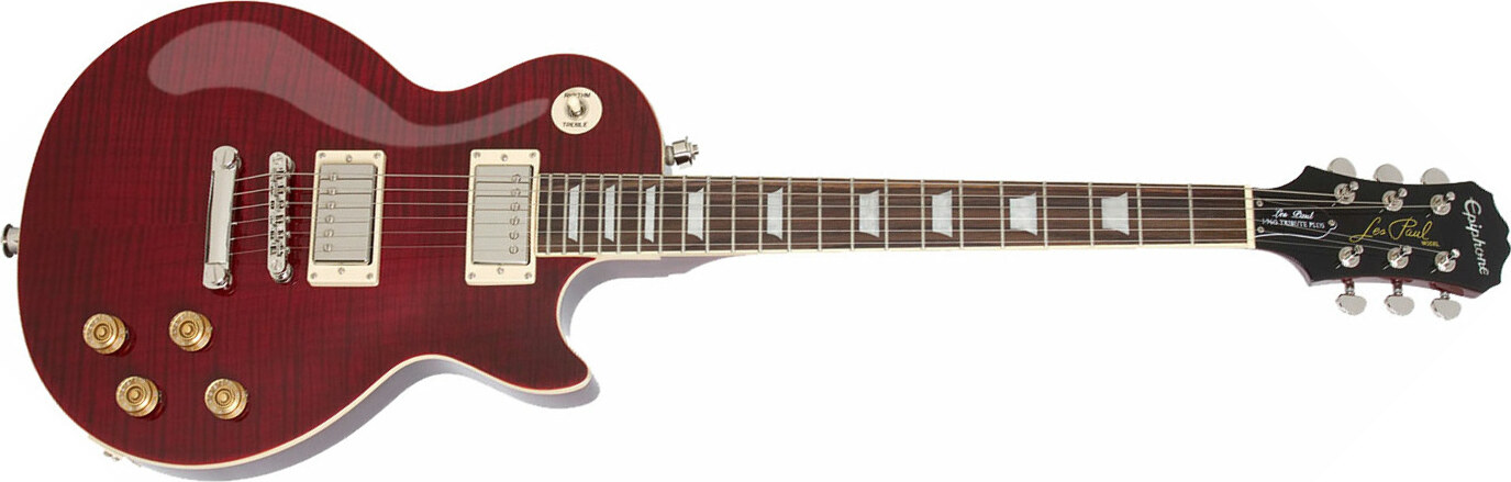 Epiphone Les Paul Tribute Plus Outfit Ch - Black Cherry - Guitare Électrique Single Cut - Main picture