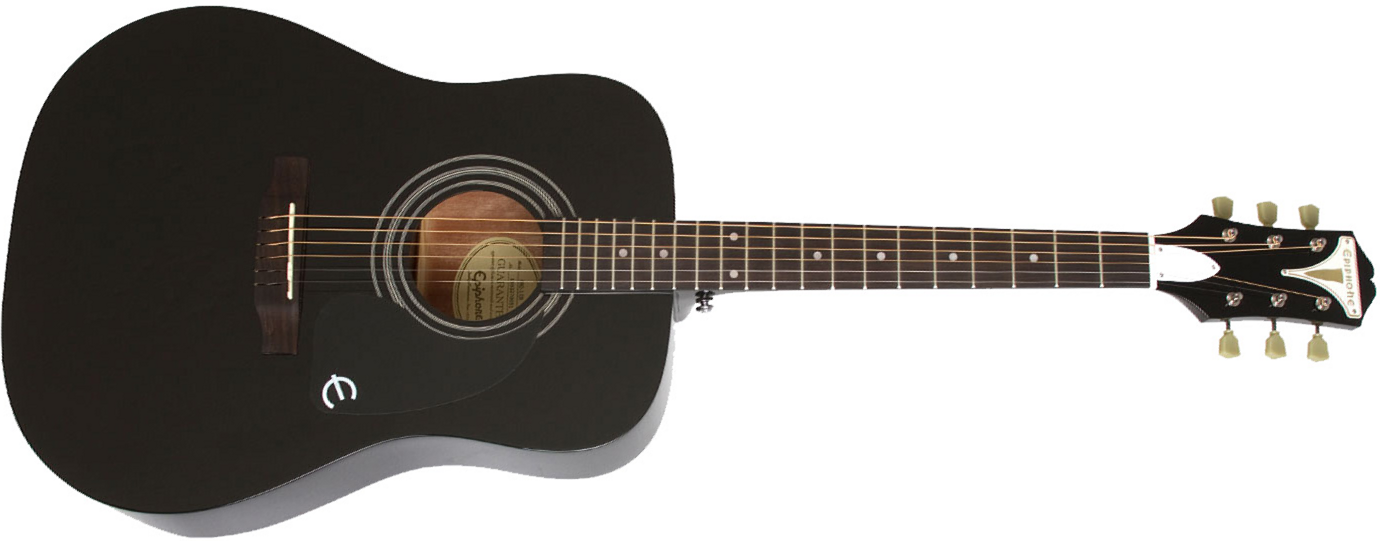 Epiphone Pro-1 Acoustic Dreadnought Epicea Acajou - Ebony - Guitare Acoustique - Main picture