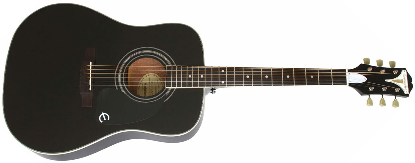 Epiphone Pro-1 Plus Acoustic Dreadnought Epicea Acajou - Ebony - Guitare Acoustique - Main picture