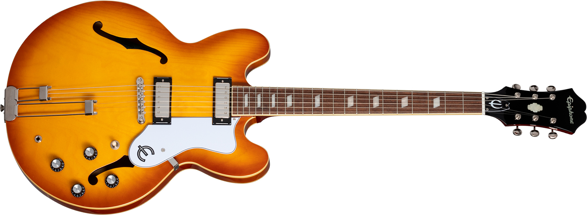 Epiphone Riviera Original Archtop 2mh Ht Rw - Royal Tan - Guitare Électrique 1/2 Caisse - Main picture