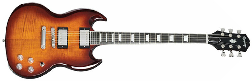 Epiphone Sg Modern Figured Inspired By 2h Ht Eb - Mojave Burst - Guitare Électrique Double Cut - Main picture