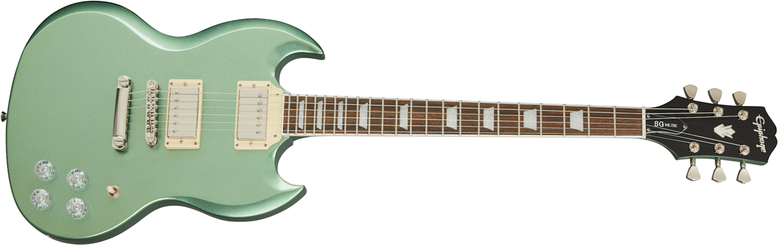 Epiphone Sg Muse Modern 2h Ht Lau - Wanderlust Green Metallic - Guitare Électrique RÉtro Rock - Main picture