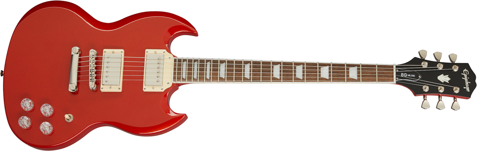 Epiphone Sg Muse Modern 2h Ht Lau - Scarlet Red Metallic - Guitare Électrique RÉtro Rock - Main picture