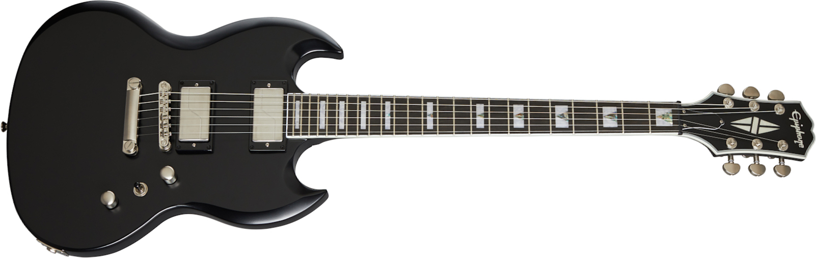 Epiphone Sg Prophecy Modern 2h Fishman Fluence Ht Eb - Black Aged - Guitare Électrique Double Cut - Main picture