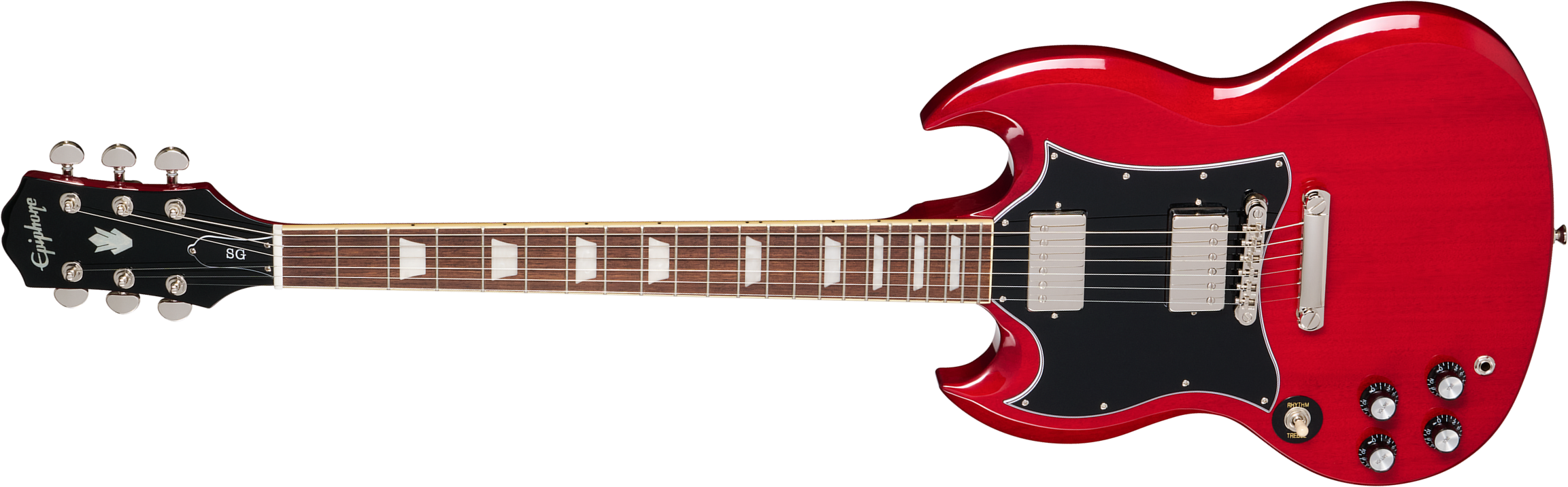 Epiphone Sg Standard Lh I.b.g Modern Gaucher 2h Ht Lau - Cherry - Guitare Électrique Double Cut - Main picture
