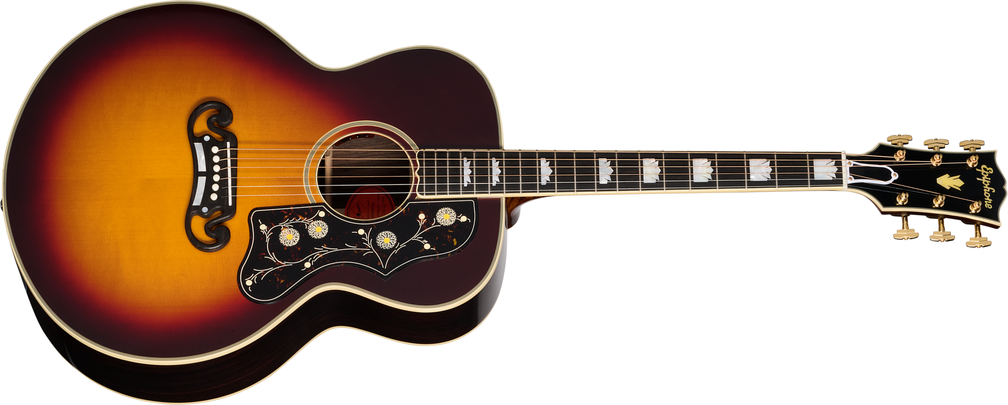 Epiphone Sj200 1957 Reissue Inspired By Gibson Jumbo Epicea Erable Rw - Antique Vintage Sunburst - Guitare Folk - Main picture