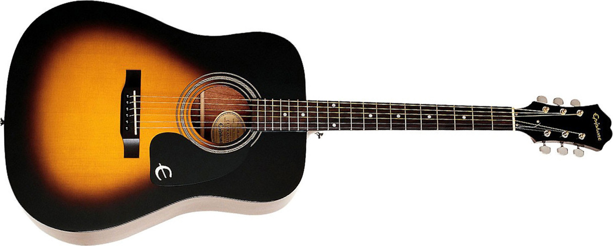 Epiphone Songmaker Dr-100 Dreadnought Epicea Acajou Pf - Vintage Sunburst - Guitare Acoustique - Main picture