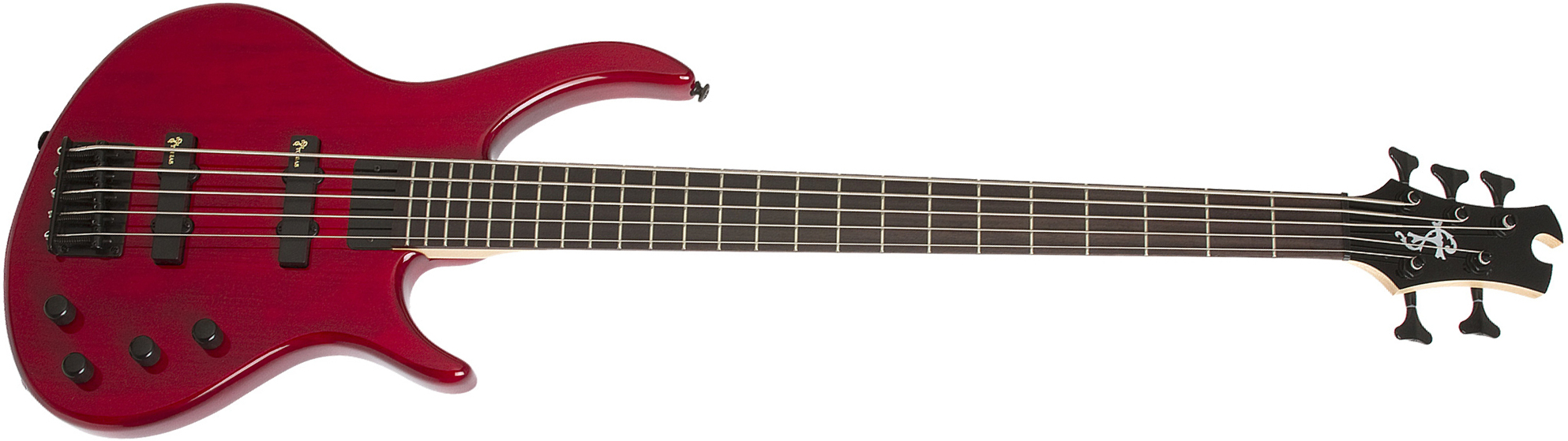 Epiphone Toby Deluxe V Bass Bh - Trans Red - Basse Électrique Solid Body - Main picture