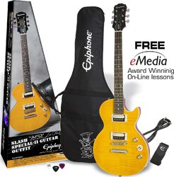 Pack guitare électrique Epiphone Slash AFD Les Paul Special-II Guitar Outfit - Appetite amber