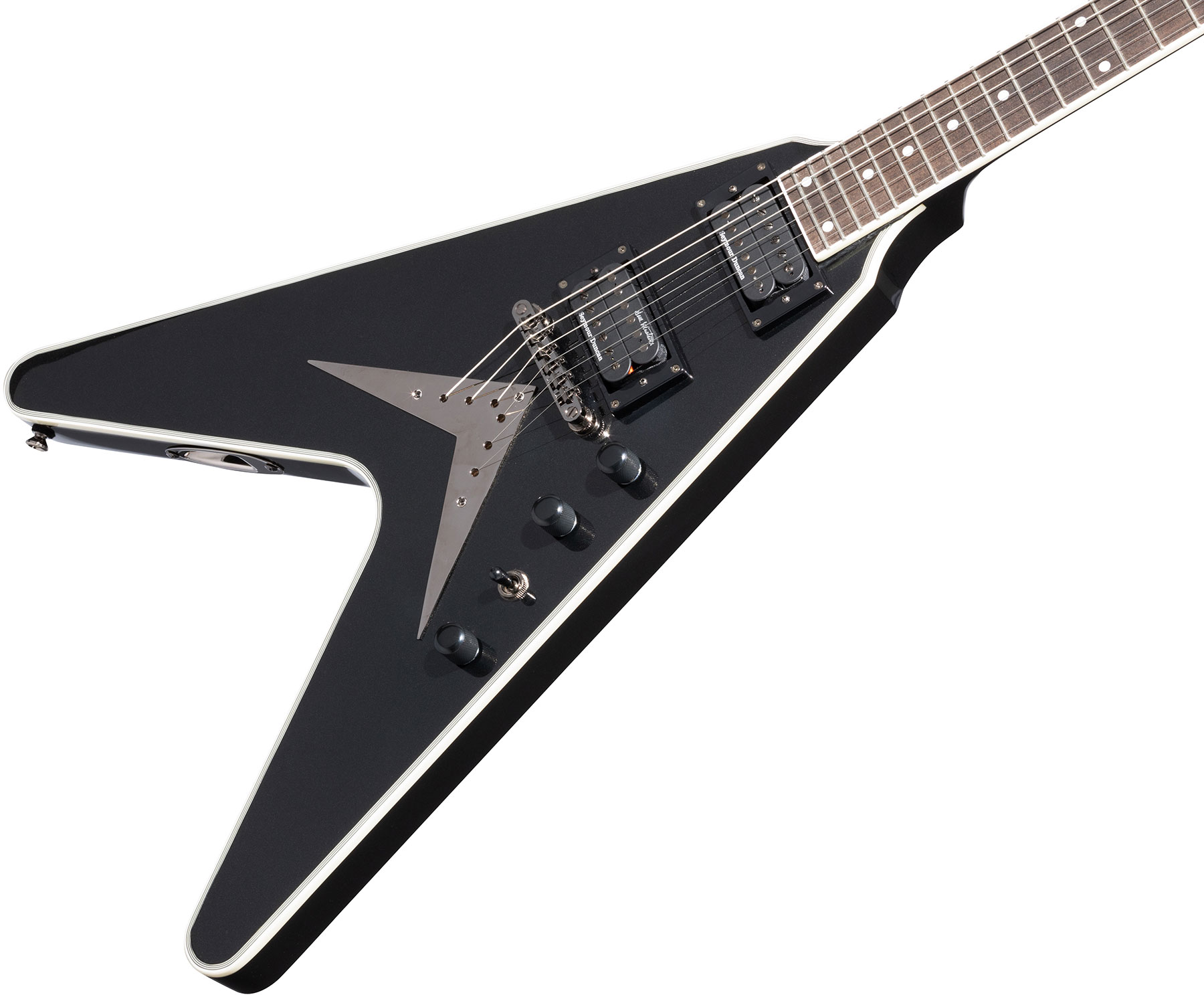 Epiphone Dave Mustaine Flying V Prophecy 2h Fishman Fluence Ht Eb - Black Metallic - Guitare Électrique MÉtal - Variation 3