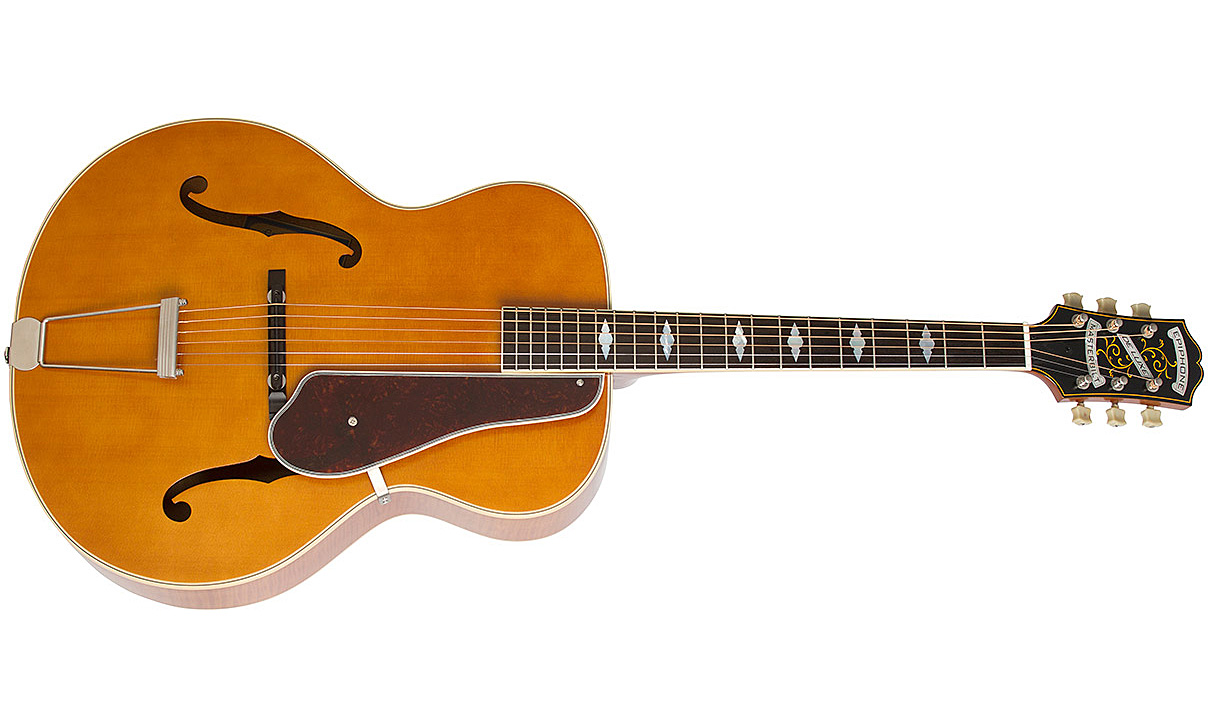 Epiphone De Luxe Classic Masterbilt Century Archtop Epicea Erable 2016 - Vintage Natural - Guitare Electro Acoustique - Variation 1