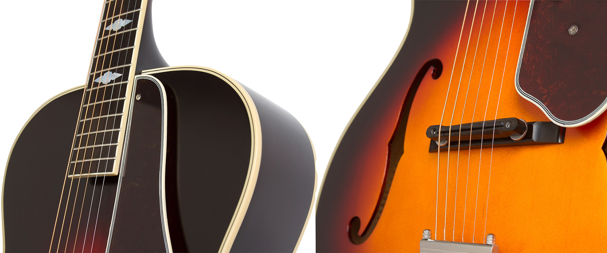 Epiphone De Luxe Classic Masterbilt Century Archtop Epicea Erable 2016 - Vintage Sunburst - Guitare Electro Acoustique - Variation 3