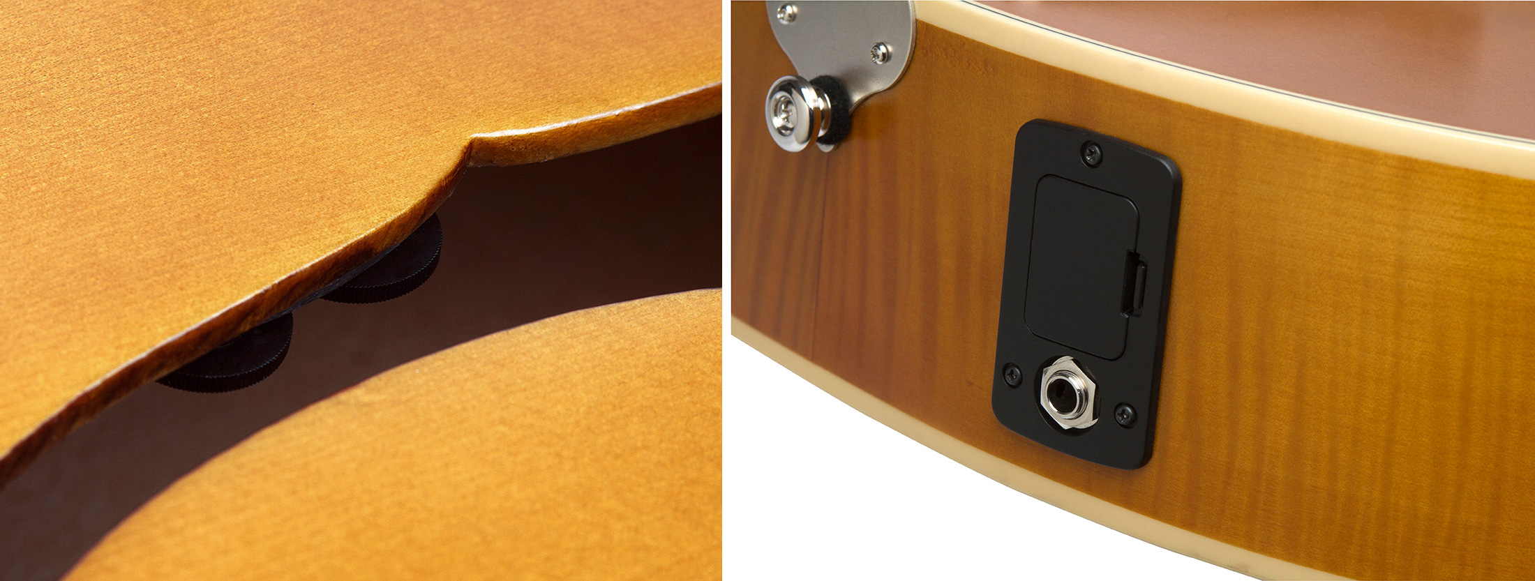 Epiphone De Luxe Classic Masterbilt Century Archtop Epicea Erable 2016 - Vintage Natural - Guitare Electro Acoustique - Variation 4