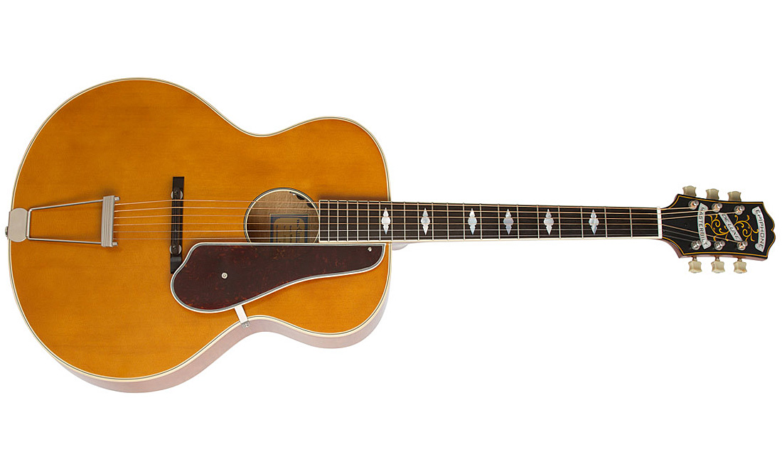 Epiphone De Luxe Masterbilt Century Archtop Epicea Erable 2016 - Vintage Natural - Guitare Electro Acoustique - Variation 1