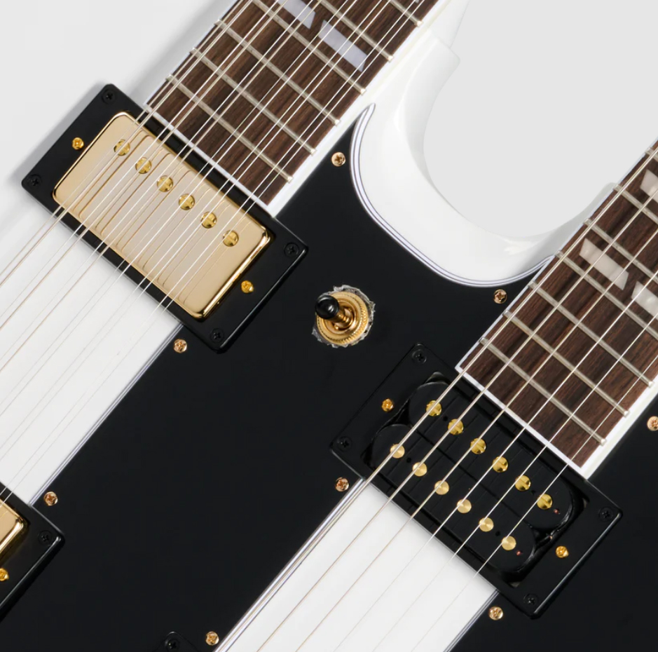 Epiphone Eds1275 Doubleneck Ibg 6/12c 2h Ht Lau - Alpine White - Guitare Électrique Double Manche - Variation 2