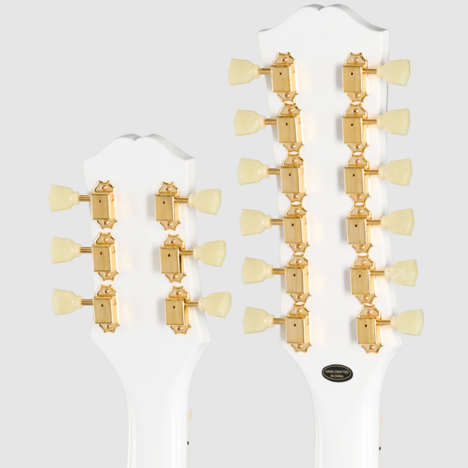 Epiphone Eds1275 Doubleneck Ibg 6/12c 2h Ht Lau - Alpine White - Guitare Électrique Double Manche - Variation 3