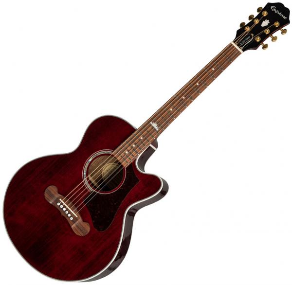 Epiphone EJ-200SCE Coupe - wine red Folk guitar