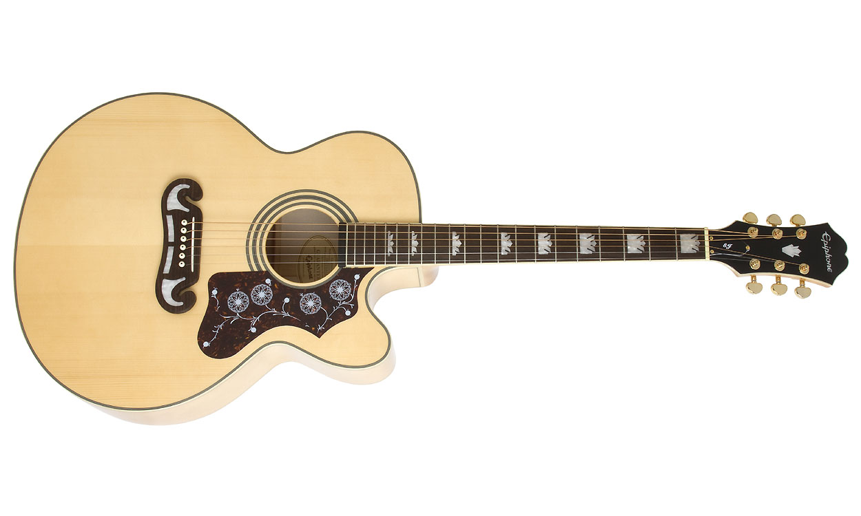 Epiphone Ej-200sce Jumbo Cw Gh - Natural - Guitare Acoustique - Variation 1