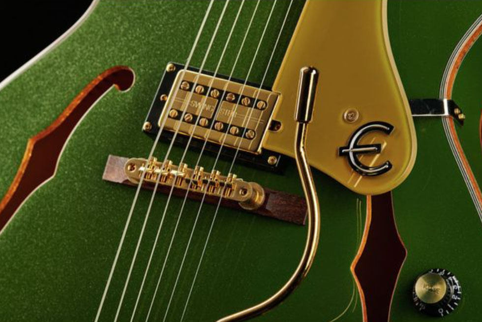 Epiphone Emperor Swingster Archtop 2h Trem Lau - Forest Green Metallic - Guitare Électrique 3/4 Caisse & Jazz - Variation 3